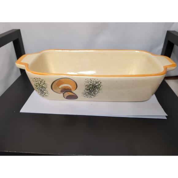 Vintage Los Angeles Pottery Mushroom Design Loaf Pan 1971 - Picture 4 of 6